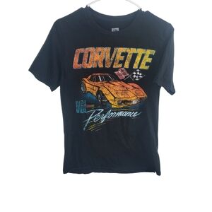 GM Official Men's Black Corvette High Performance TShirt Short Sleeves Small